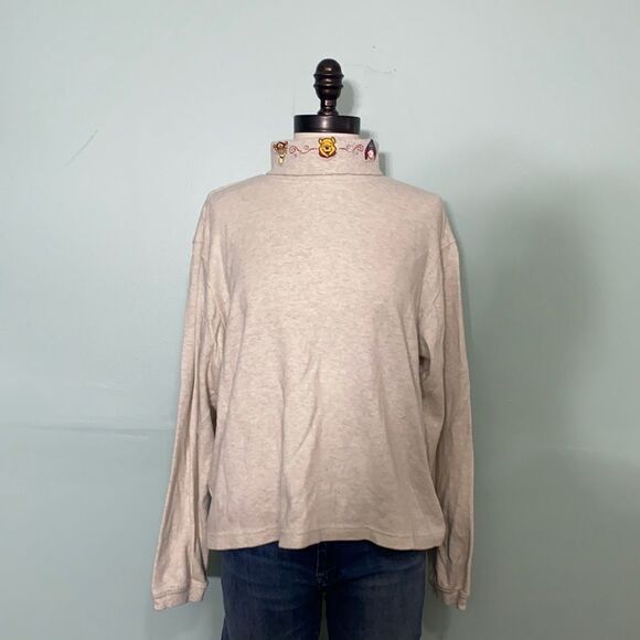 Vintage Winnie the Pooh Embroidered Turtle Neck Top - Picture 1 of 4